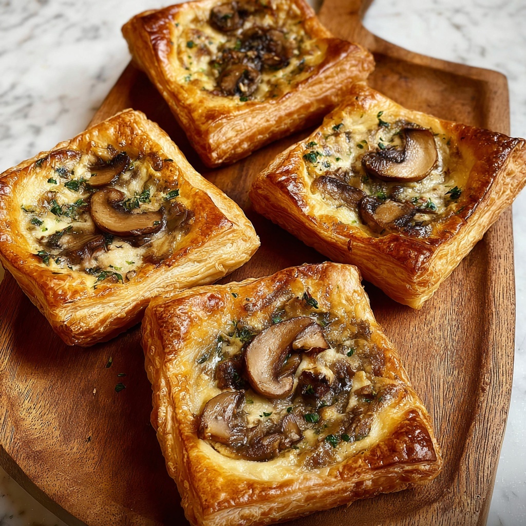 Mushroom, Shallot and Herbed Goat Cheese Tarts Recipe - Recipe Image