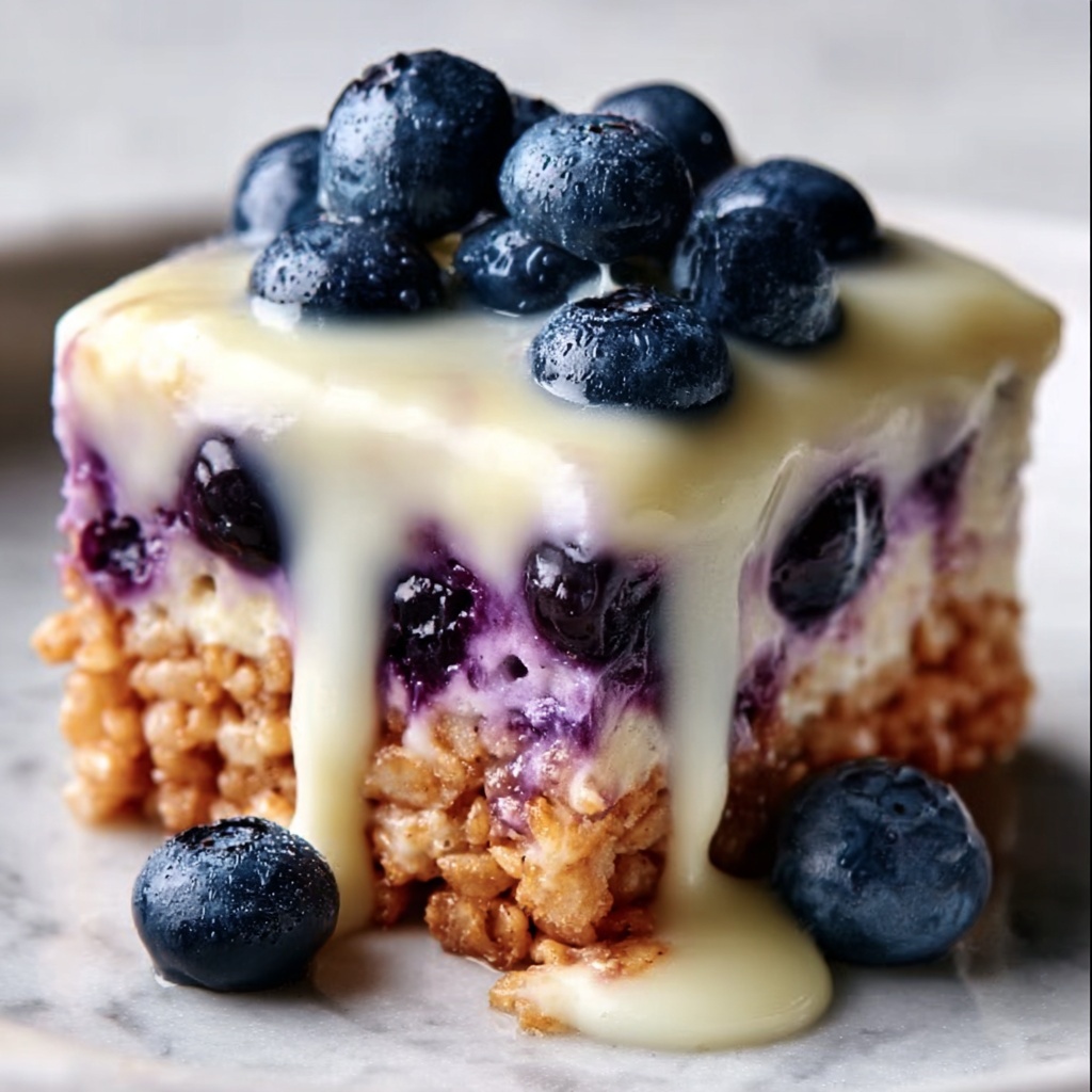 Blueberry Swirl Rice Krispies Treats Recipe - Recipe Image