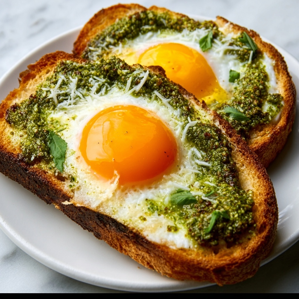 Pesto Eggs on Sourdough Toast with Herbed Goat Cheese Recipe - Recipe Image