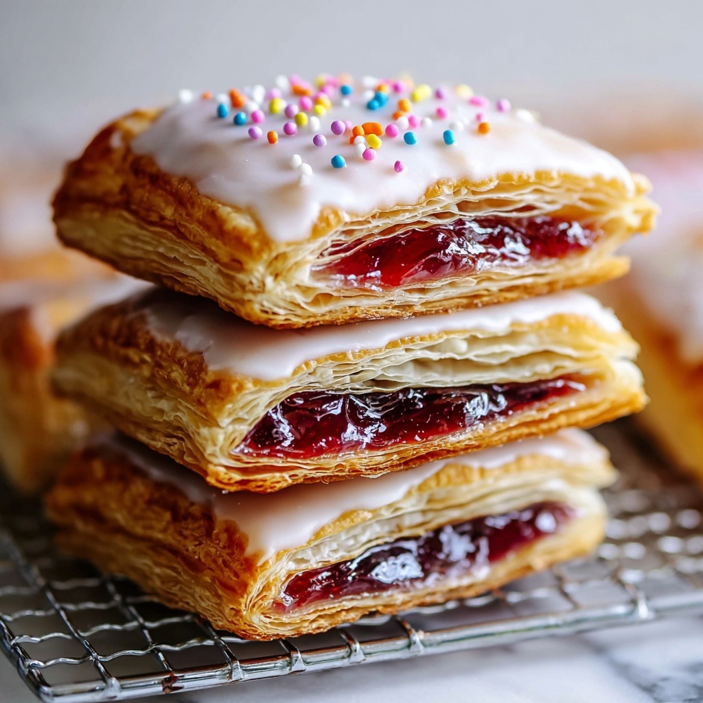 Protein Pop Tarts with Strawberry Jam and Vanilla Glaze Recipe - Recipe Image