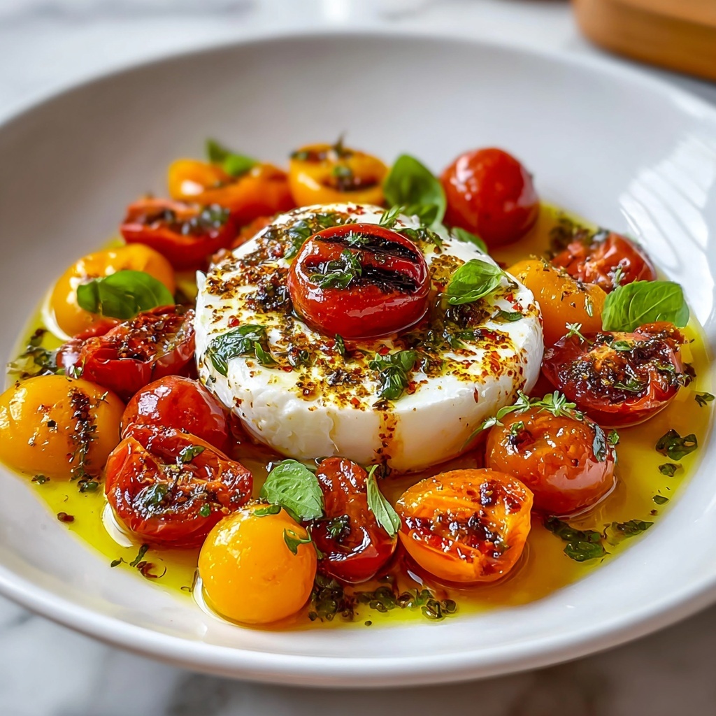 Burrata & Oven Roasted Tomato Salad Recipe - Recipe Image