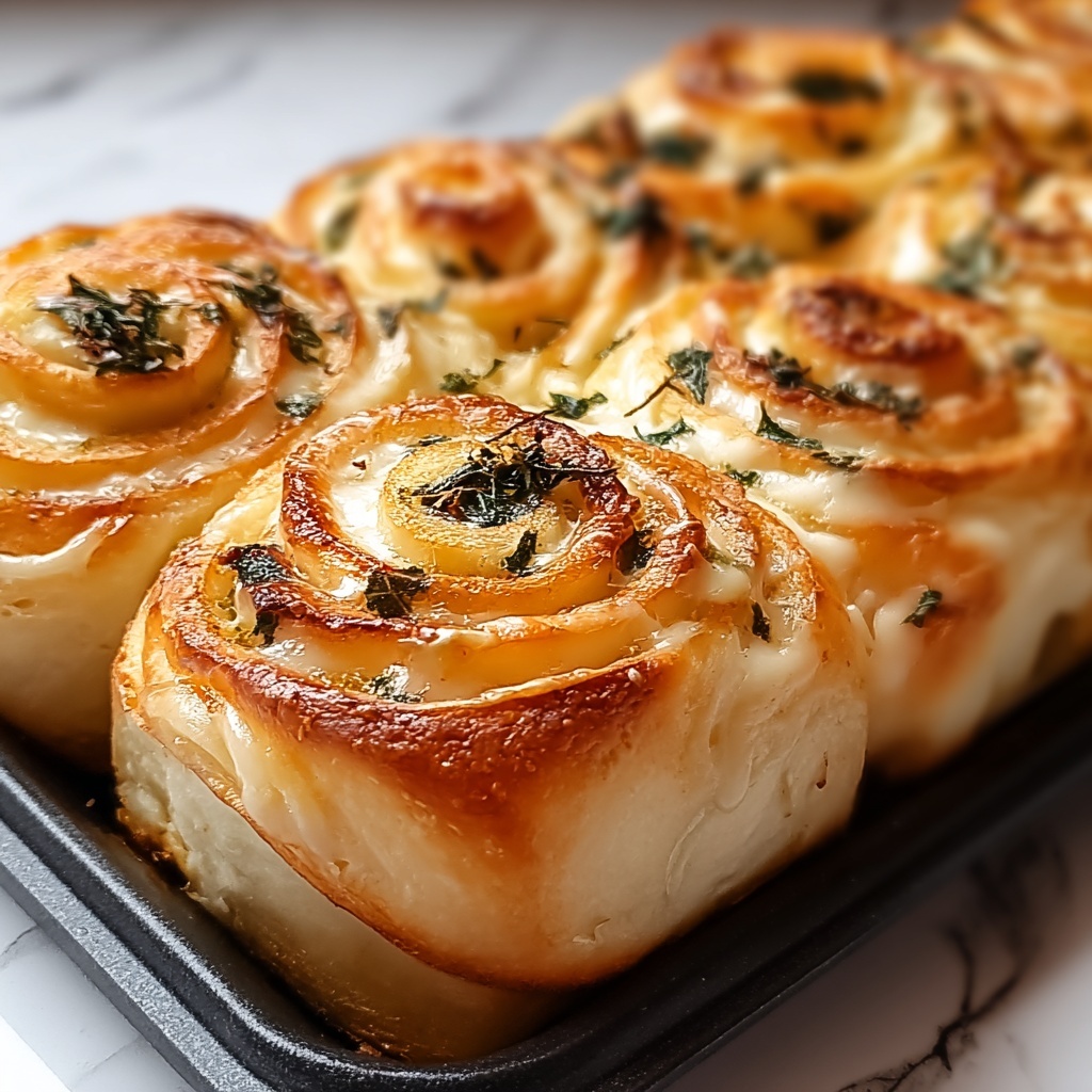 Cheesy Garlic Butter Rollups Recipe - Recipe Image