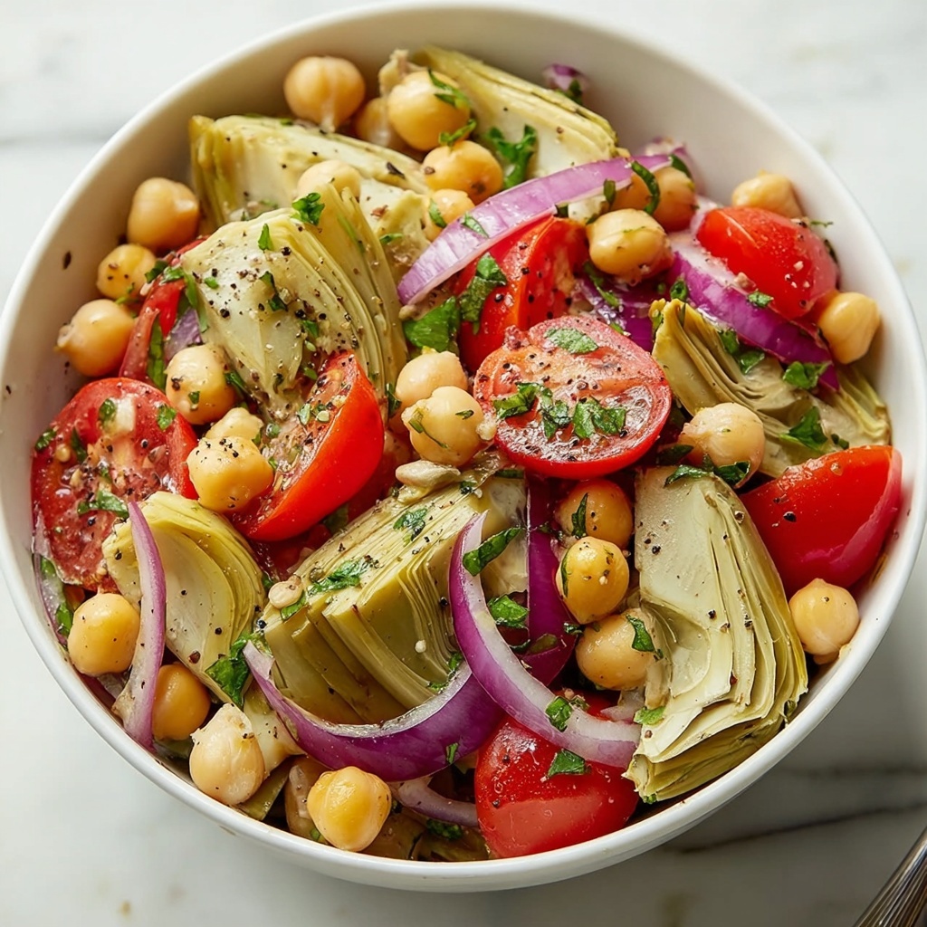 Tuscan Artichoke Tomato Salad Recipe - Recipe Image
