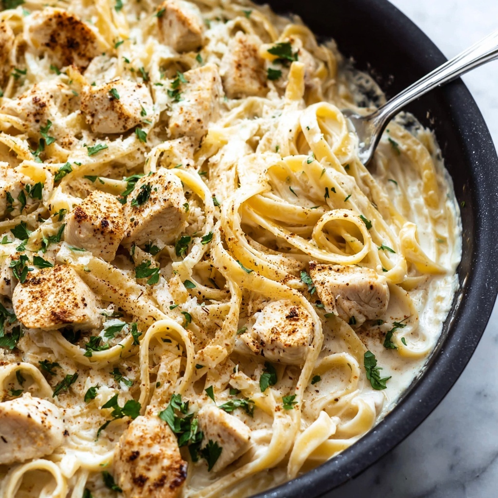 One Pot Cajun Chicken Alfredo Recipe - Recipe Image