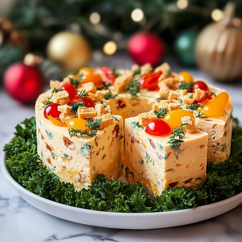 Christmas Taco Cheese Ball Wreath Recipe - Recipe Image