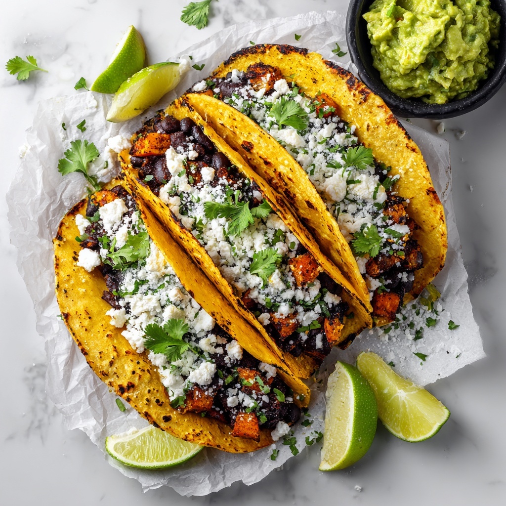 Crispy Chipotle Sweet Potato Tacos with Lime Crema Recipe - Recipe Image