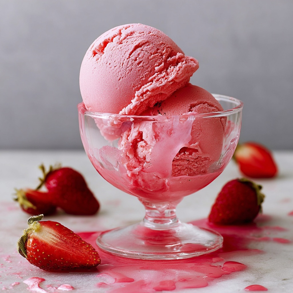 Sweet and Refreshing Strawberry Sorbet Recipe - Recipe Image