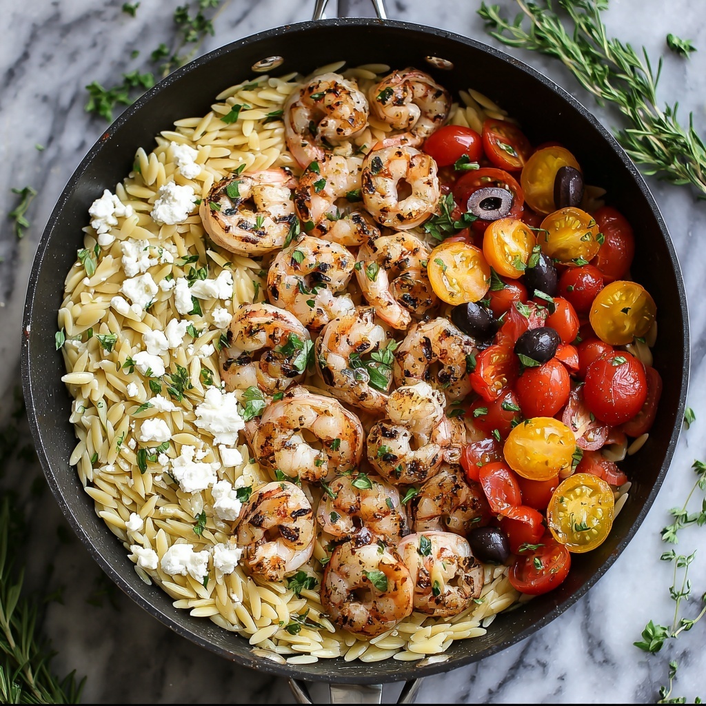 Greek Shrimp with Orzo and Feta Recipe - Recipe Image