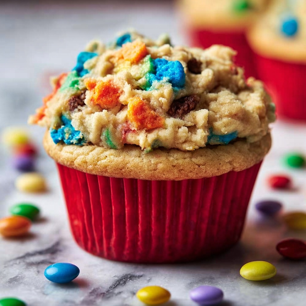 Monster Cookie Dough Cupcakes Recipe - Recipe Image
