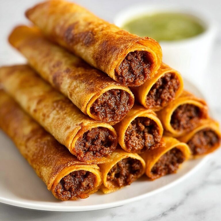 Cheesy Beef Baked Taquitos Recipe
