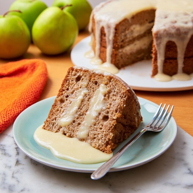 Irish Apple Cake with Custard Sauce Recipe