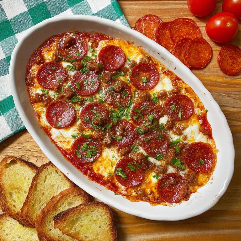 Hot Honey Pepperoni Sausage Pizza Dip