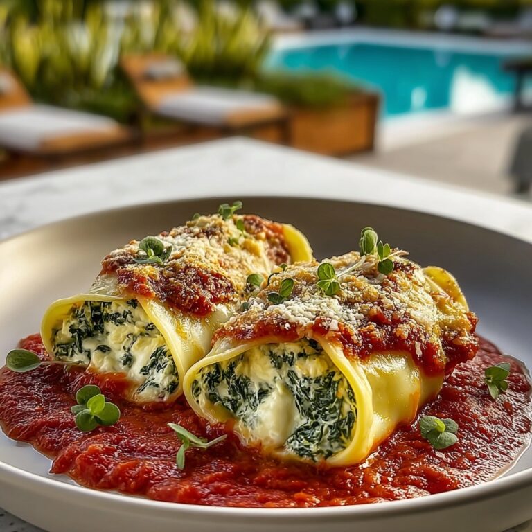 Spinach and Ricotta Stuffed Manicotti Recipe