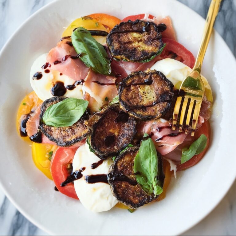 Crispy Eggplant Caprese Salad with Prosciutto Recipe