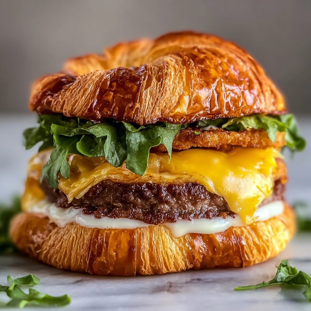 Ultimate Crispy Croissant Smash Burgers in 5 Easy Steps Recipe - Recipe Image