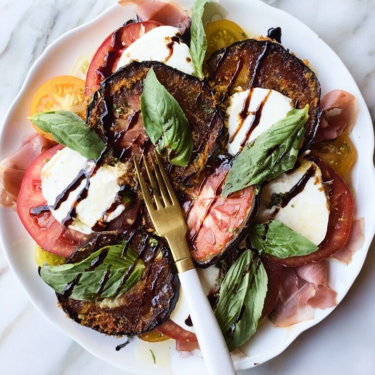 Crispy Eggplant Caprese Salad with Prosciutto Recipe
