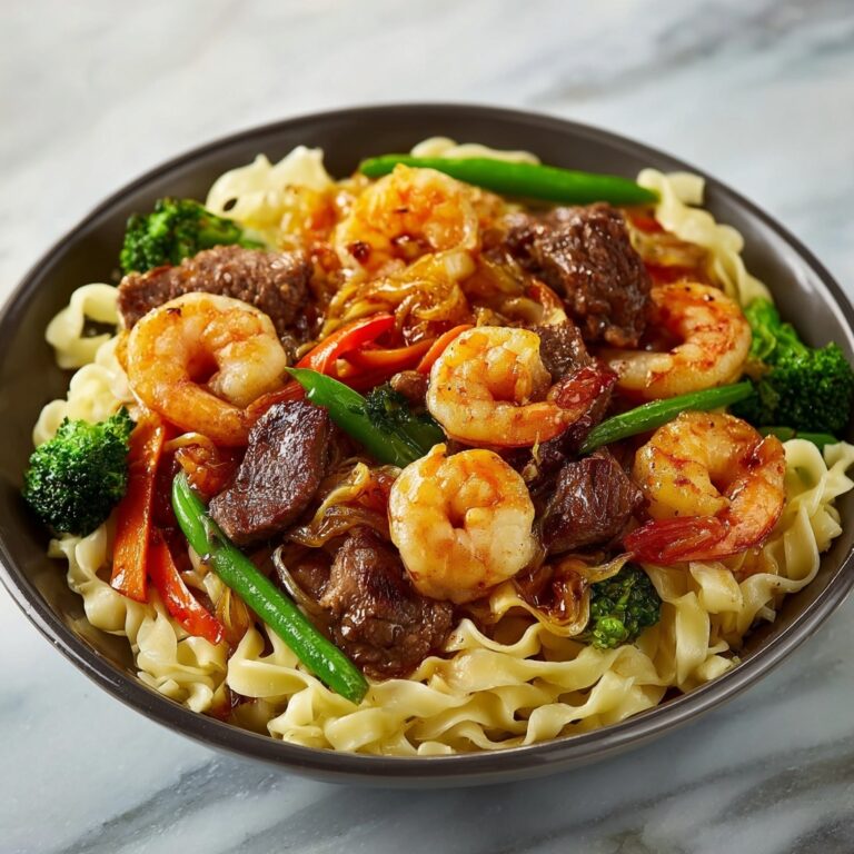 Steak & Shrimp Stir-Fried Noodles Recipe