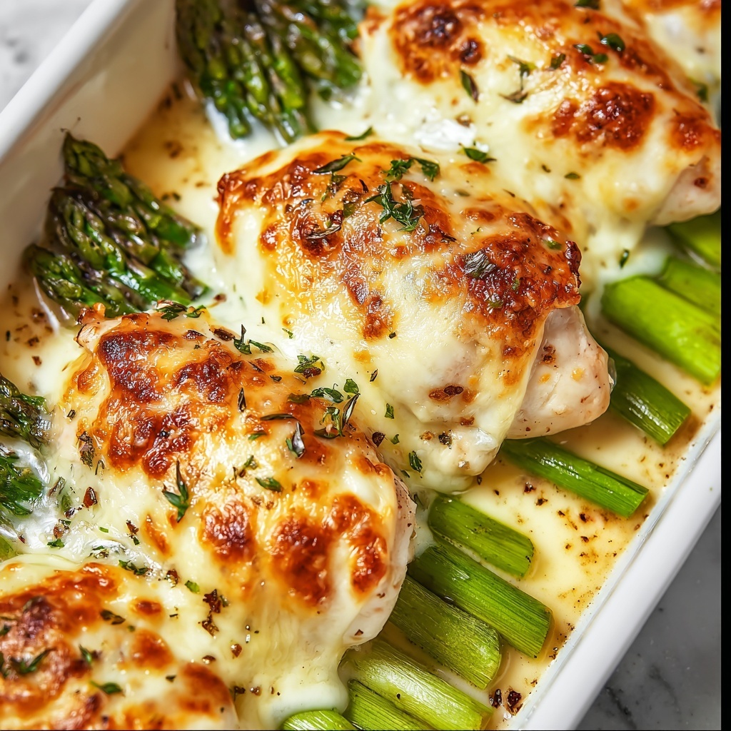 Caesar Chicken with Asparagus Recipe - Recipe Image