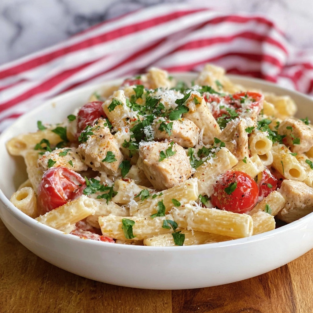 Baked Boursin Cajun Chicken Pasta Recipe - Recipe Image