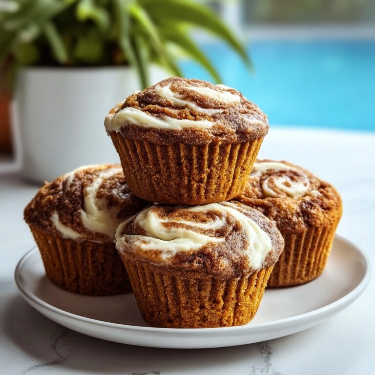 Fluffy Pumpkin Cream Cheese Swirl Muffins Recipe