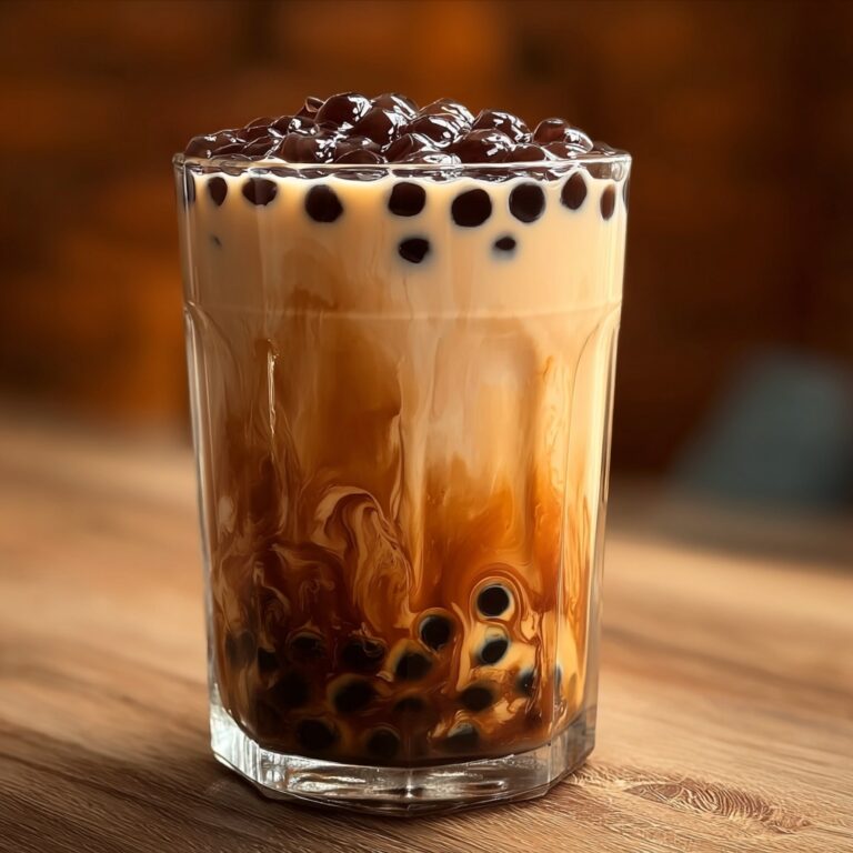 Cozy Red Bean & Black Sesame Milk Tea for Refreshing Sips Recipe