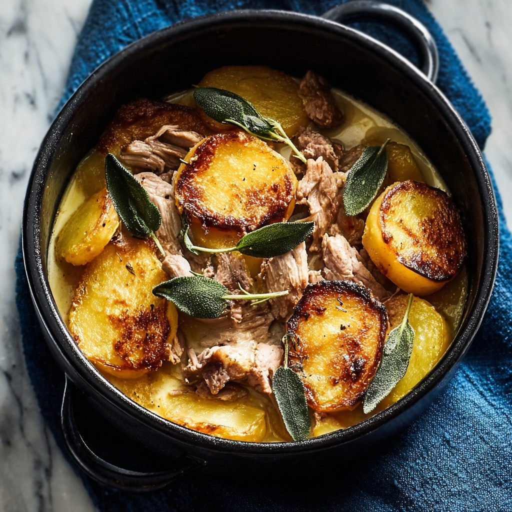 Cozy Slow-Cooked Pork, Cider & Sage Hotpot Recipe - Recipe Image