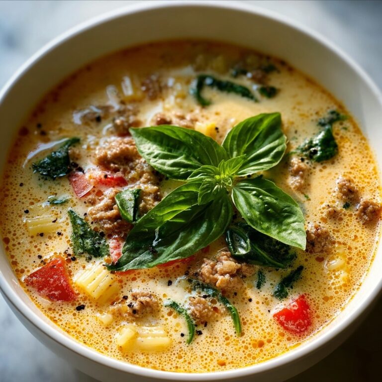Delicious Parmesan Beef Sausage Ditalini Soup Recipe