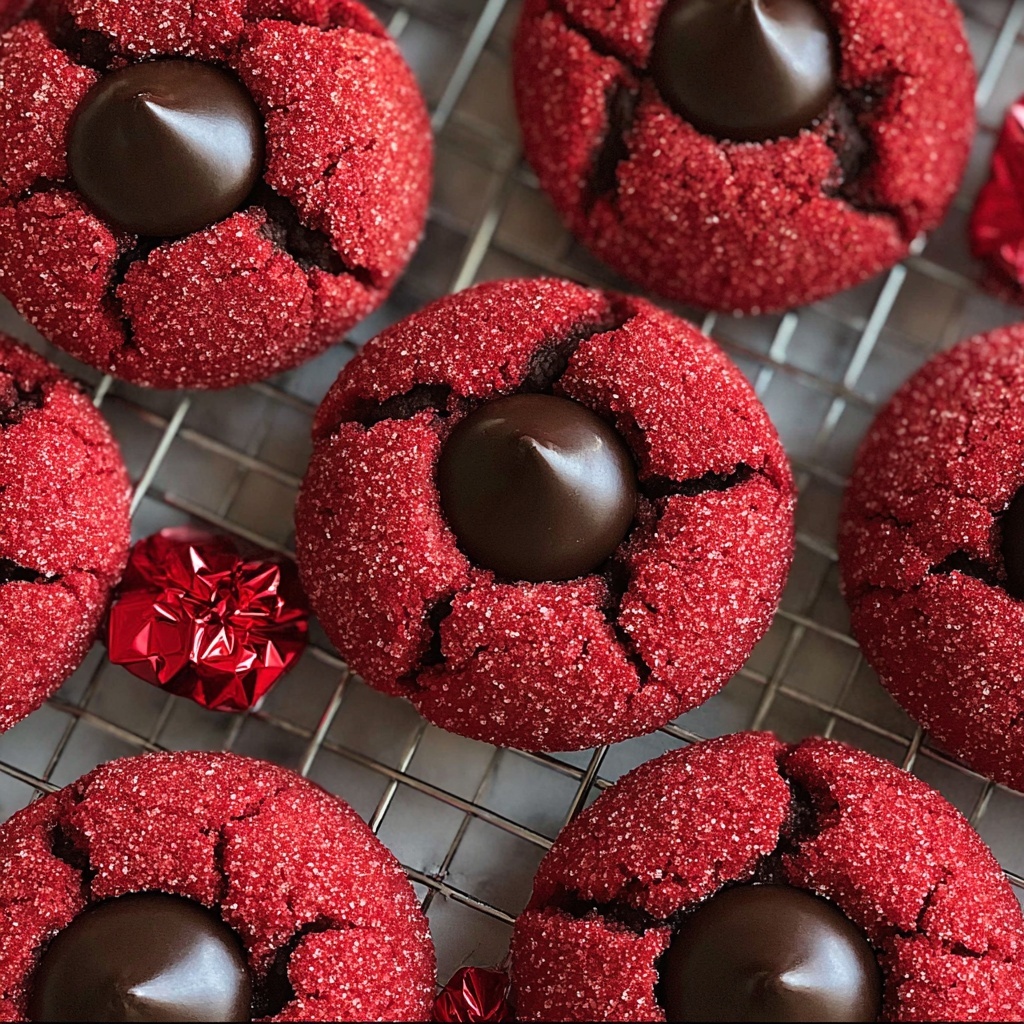 Red Velvet Blossom Cookies Recipe - Recipe Image