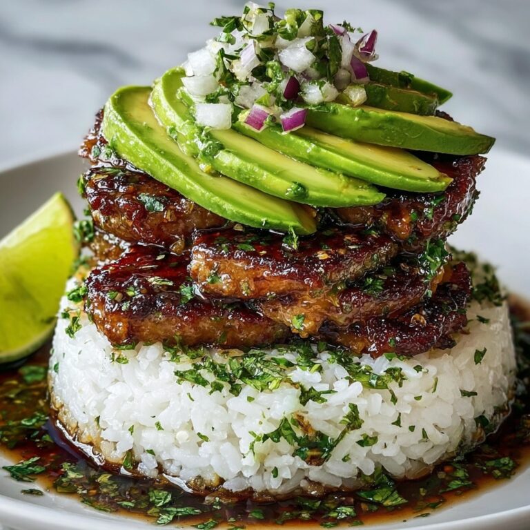 Avocado Rice Stack with Grilled Cumin Chicken Recipe