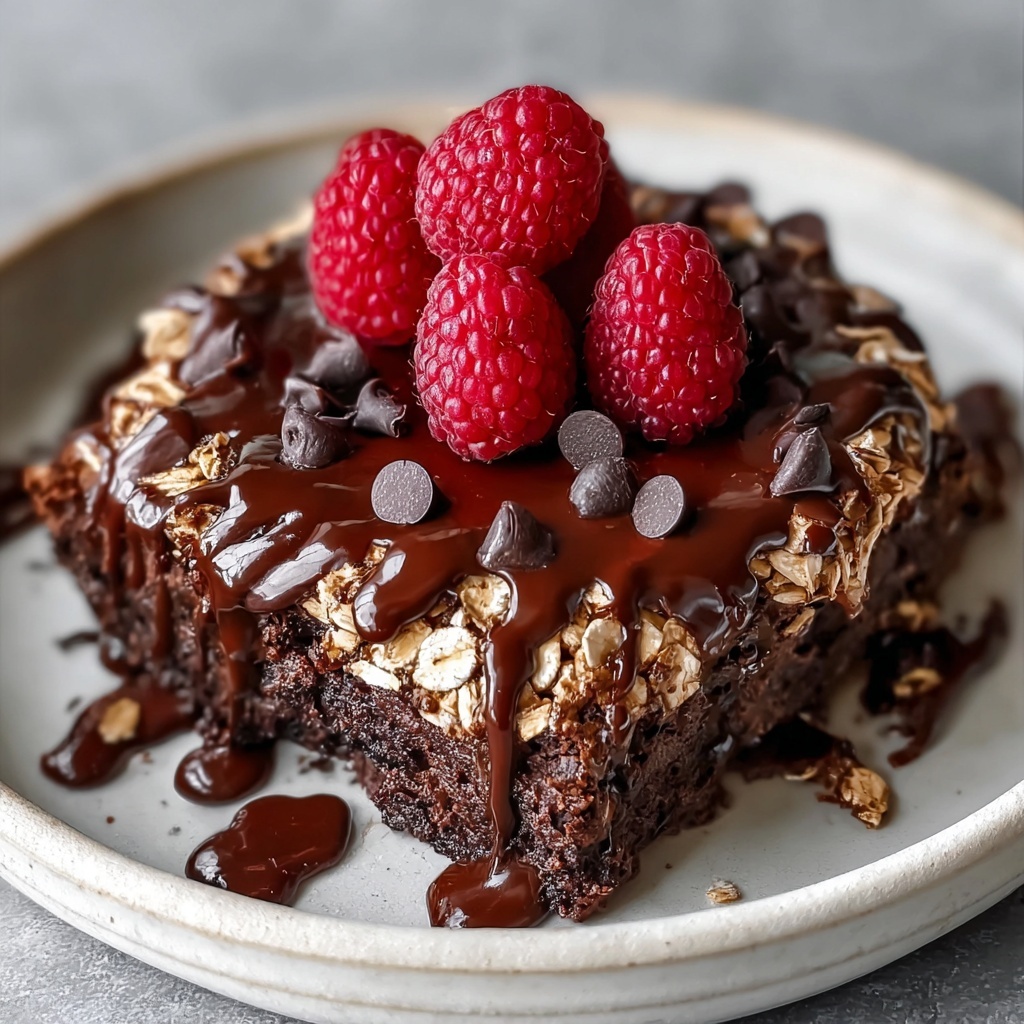 Delicious Fudgy Chocolate Baked Oats for Ultimate Breakfast Bliss Recipe - Recipe Image