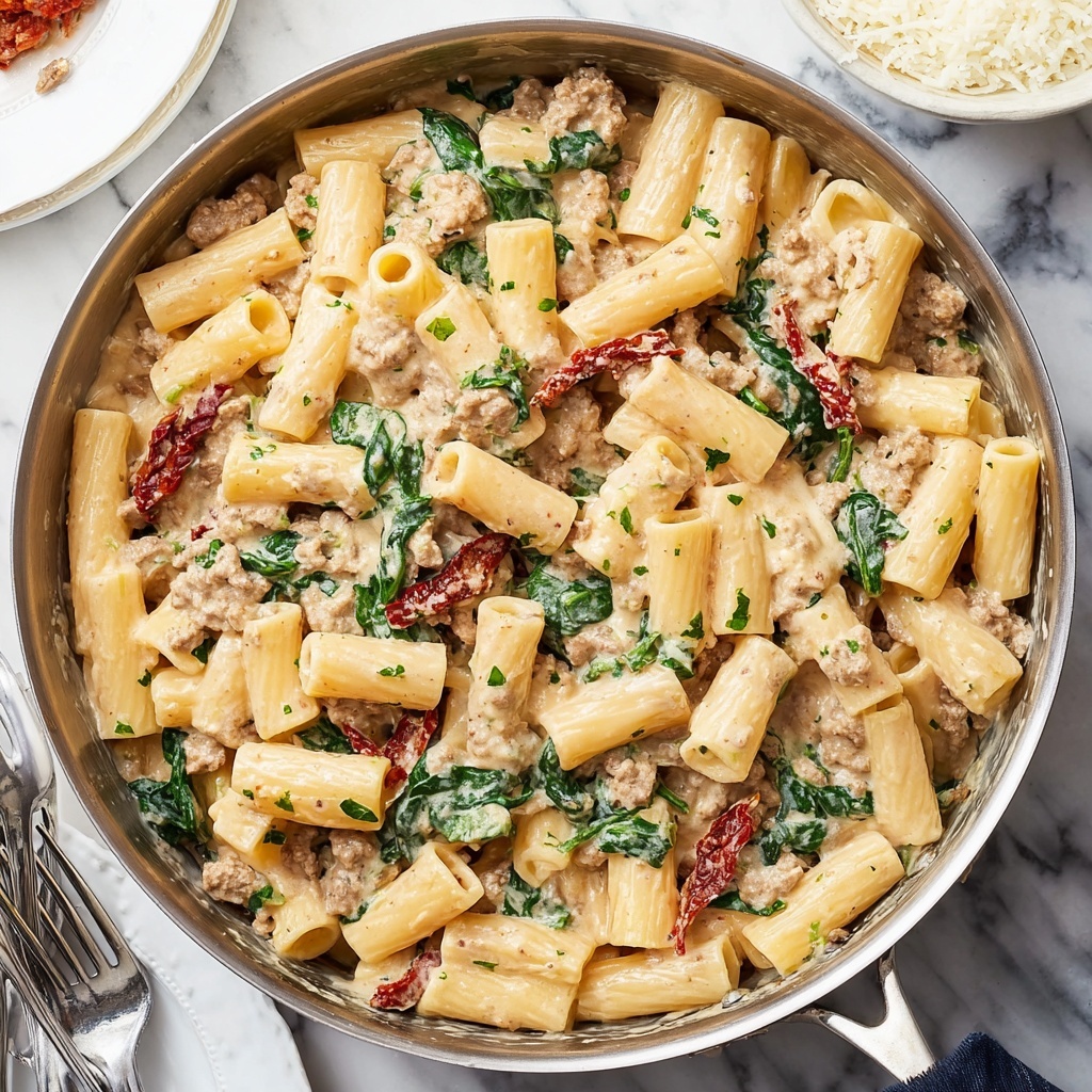 Creamy Italian Sausage Pasta Recipe - Recipe Image