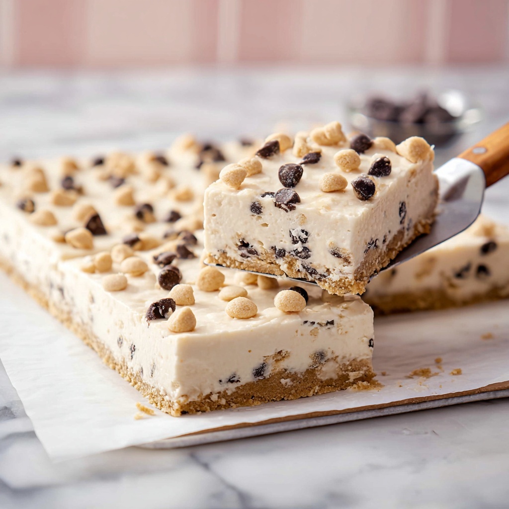 Vegan Cookie Dough Cheesecake Bars Recipe - Recipe Image