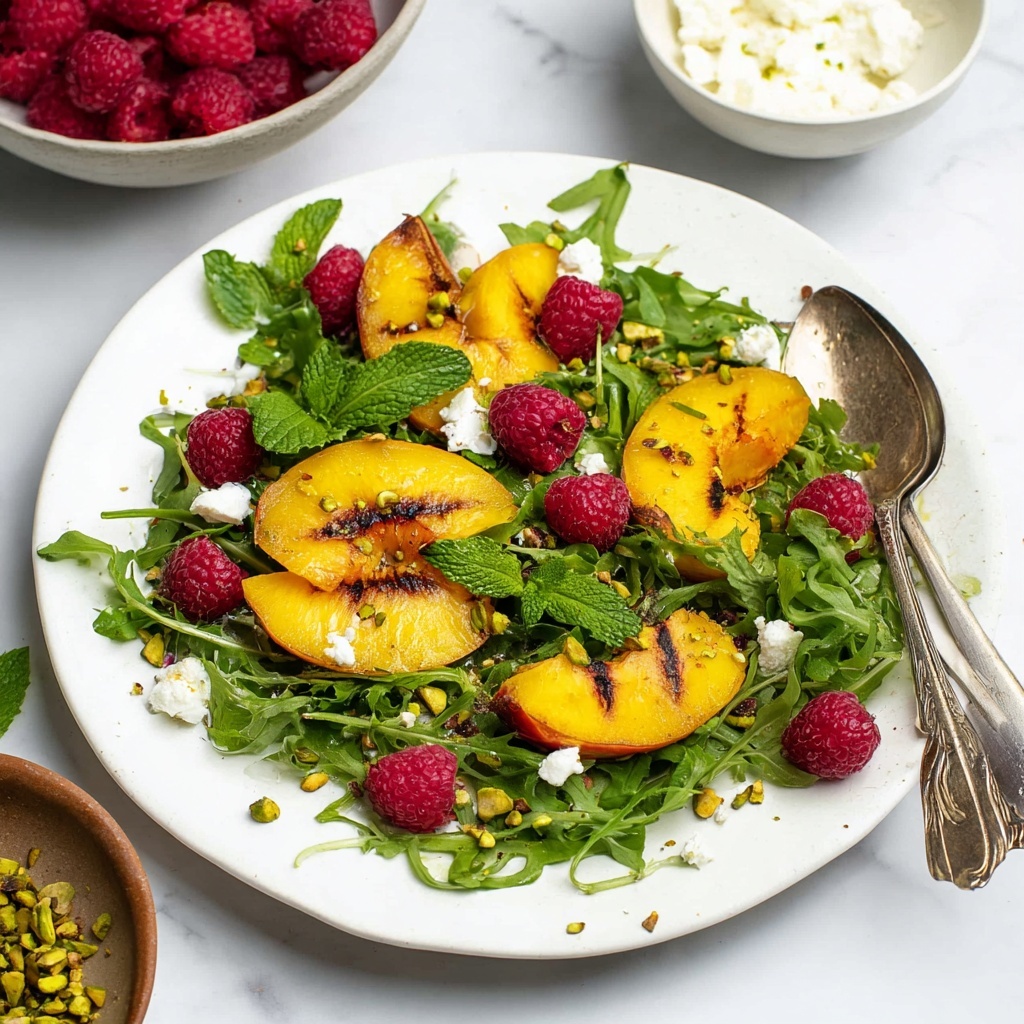 Grilled Nectarine (or Peach) Arugula Salad Recipe - Recipe Image