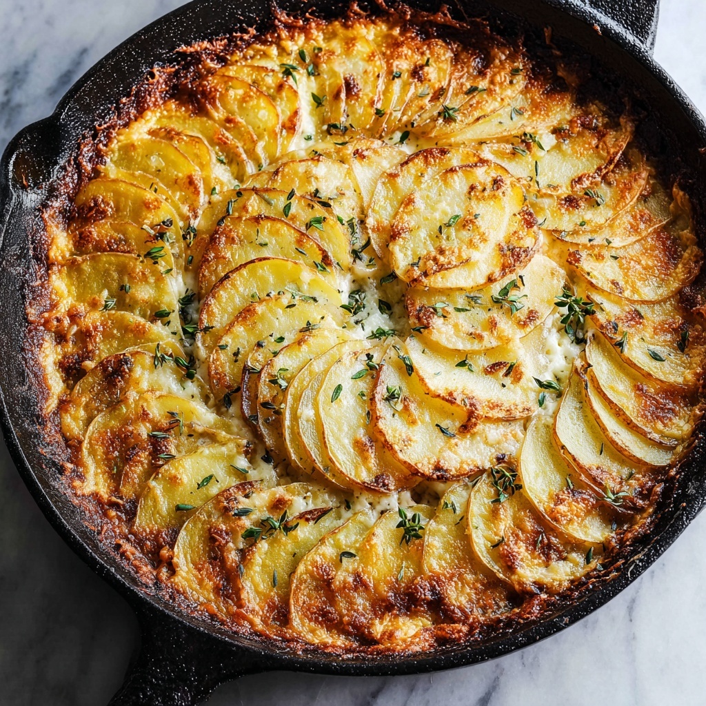 Crispy Parmesan and Gruyère Potato Gratin Recipe - Recipe Image