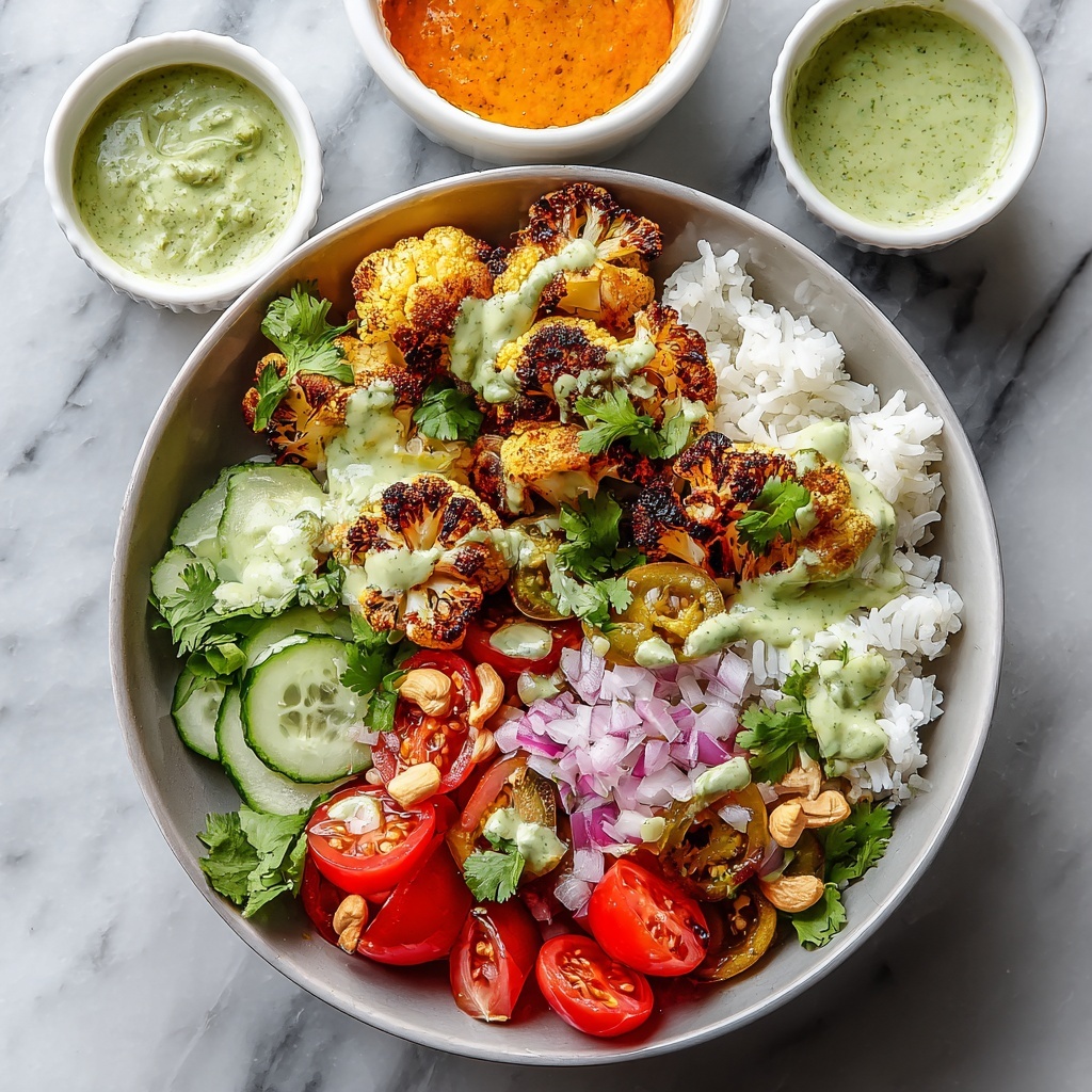 Cauliflower Shawarma Bowls with Green Tahini Sauce Recipe - Recipe Image