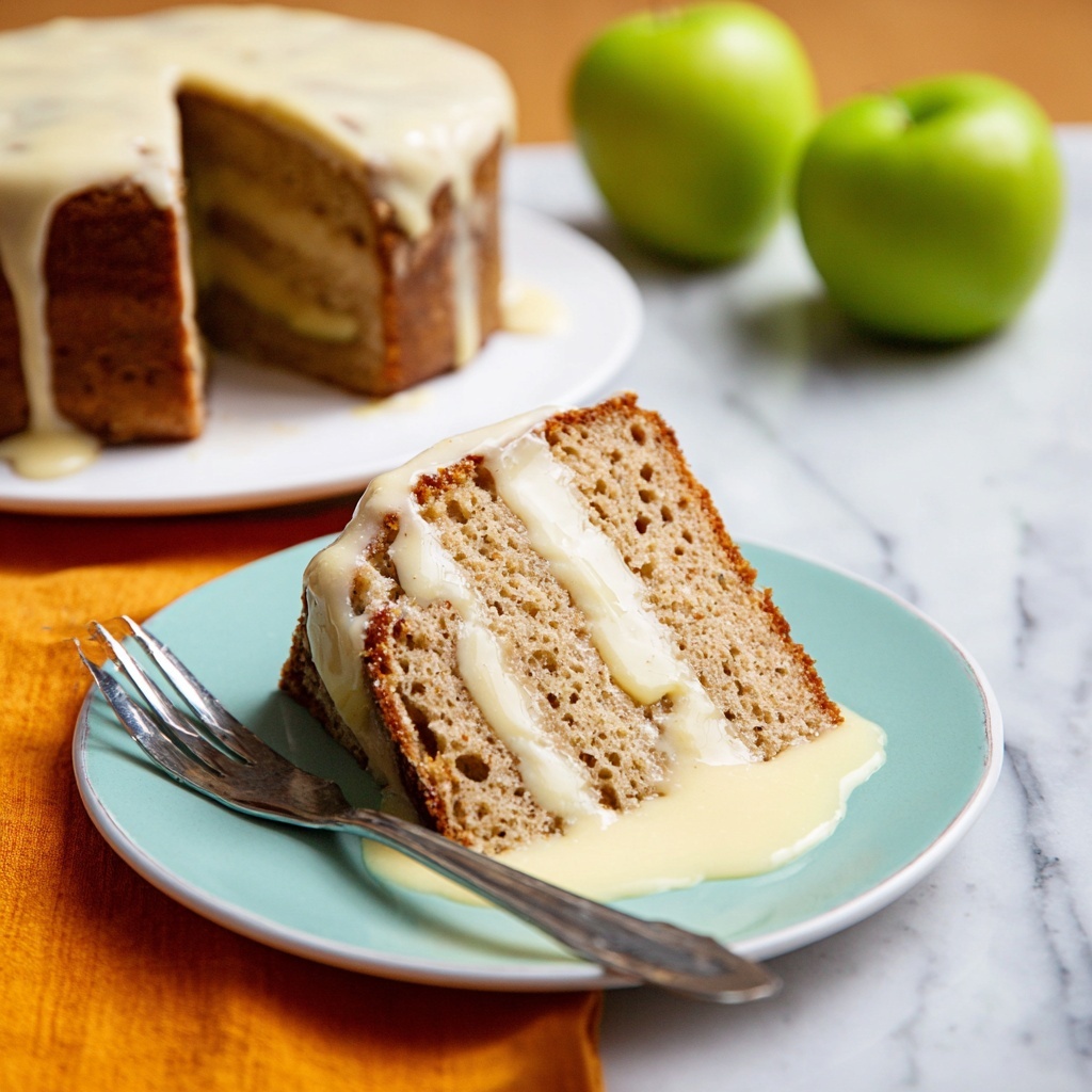 Irish Apple Cake with Custard Sauce Recipe - Recipe Image