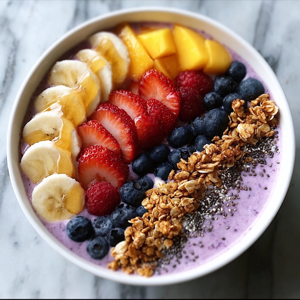 Berry Banana Smoothie Bowl with Granola Recipe - Recipe Image