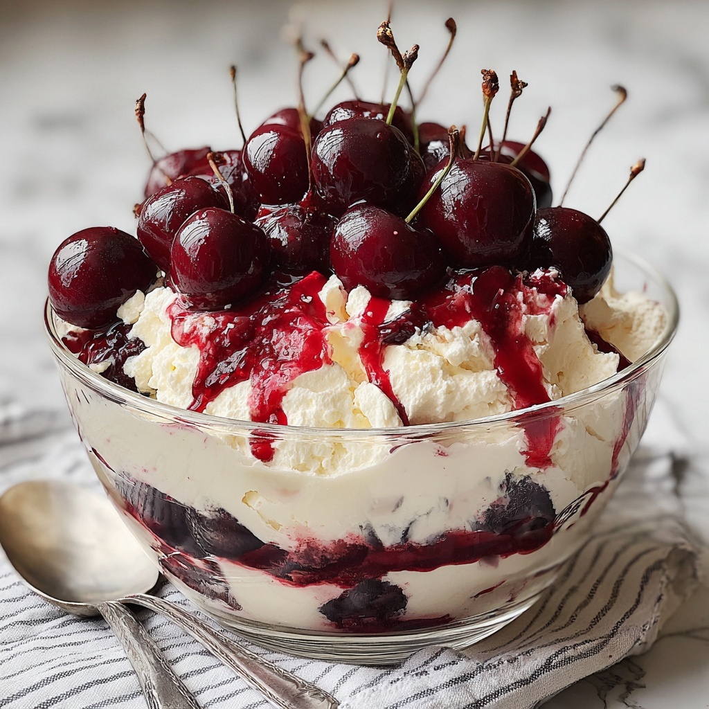 Delectable Cherry Cheesecake Fluff Recipe - Recipe Image