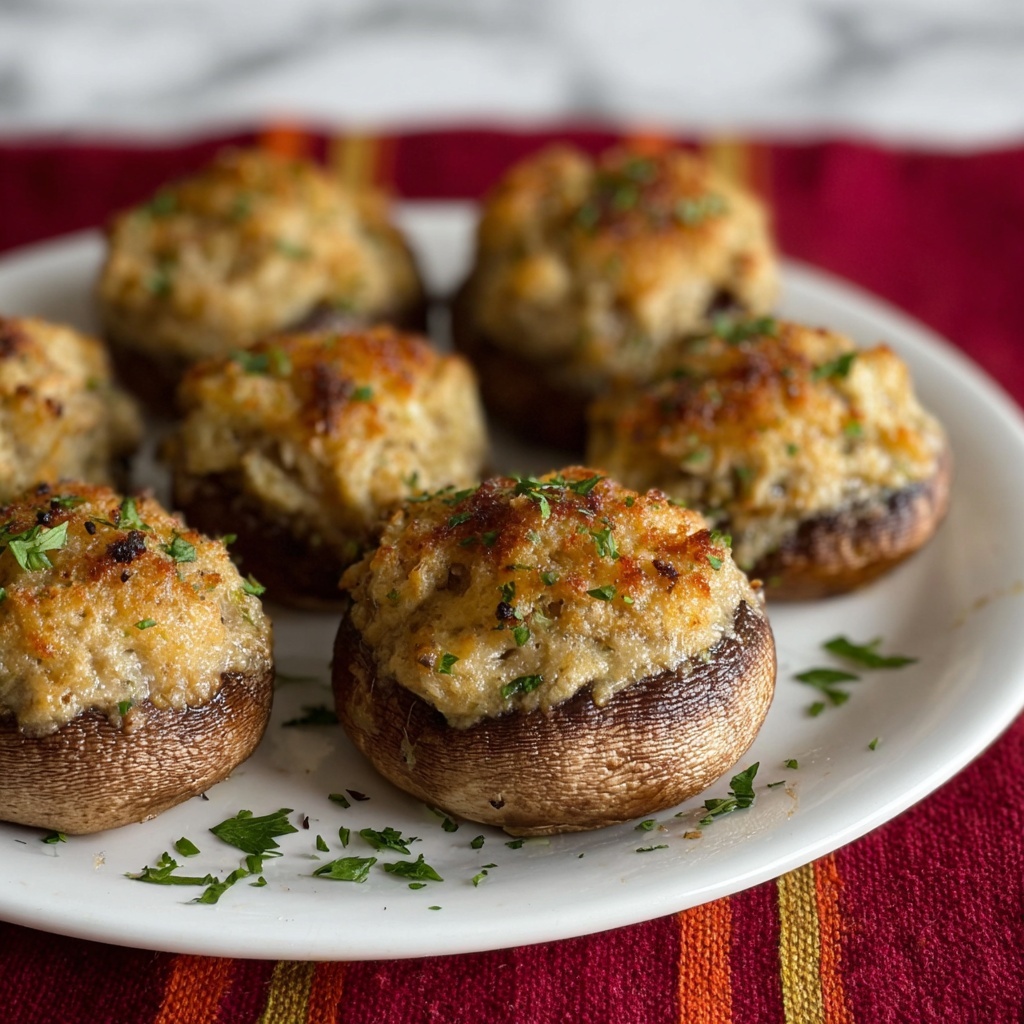 Air Fryer Stuffed Mushrooms Recipe - Recipe Image