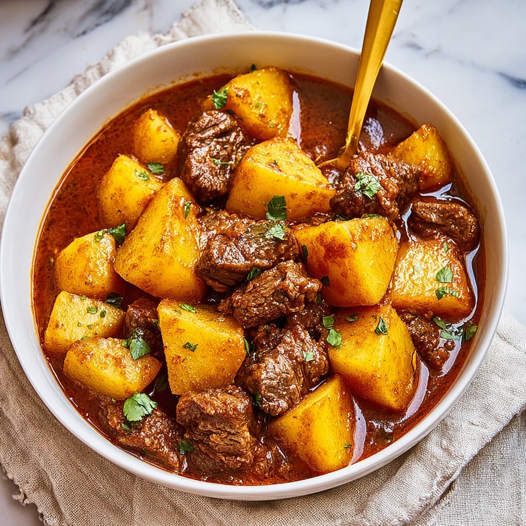 Carne con Papas: Mexican Beef Stew with Potatoes and Tomato Sauce Recipe - Recipe Image