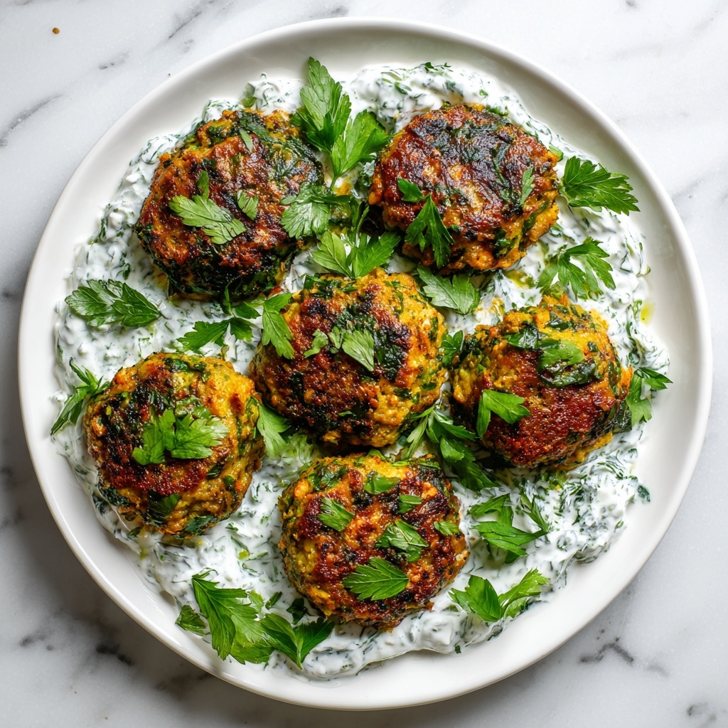 Crispy Grilled Chicken Kofta with Garlic Yogurt Bliss - Recipe Image