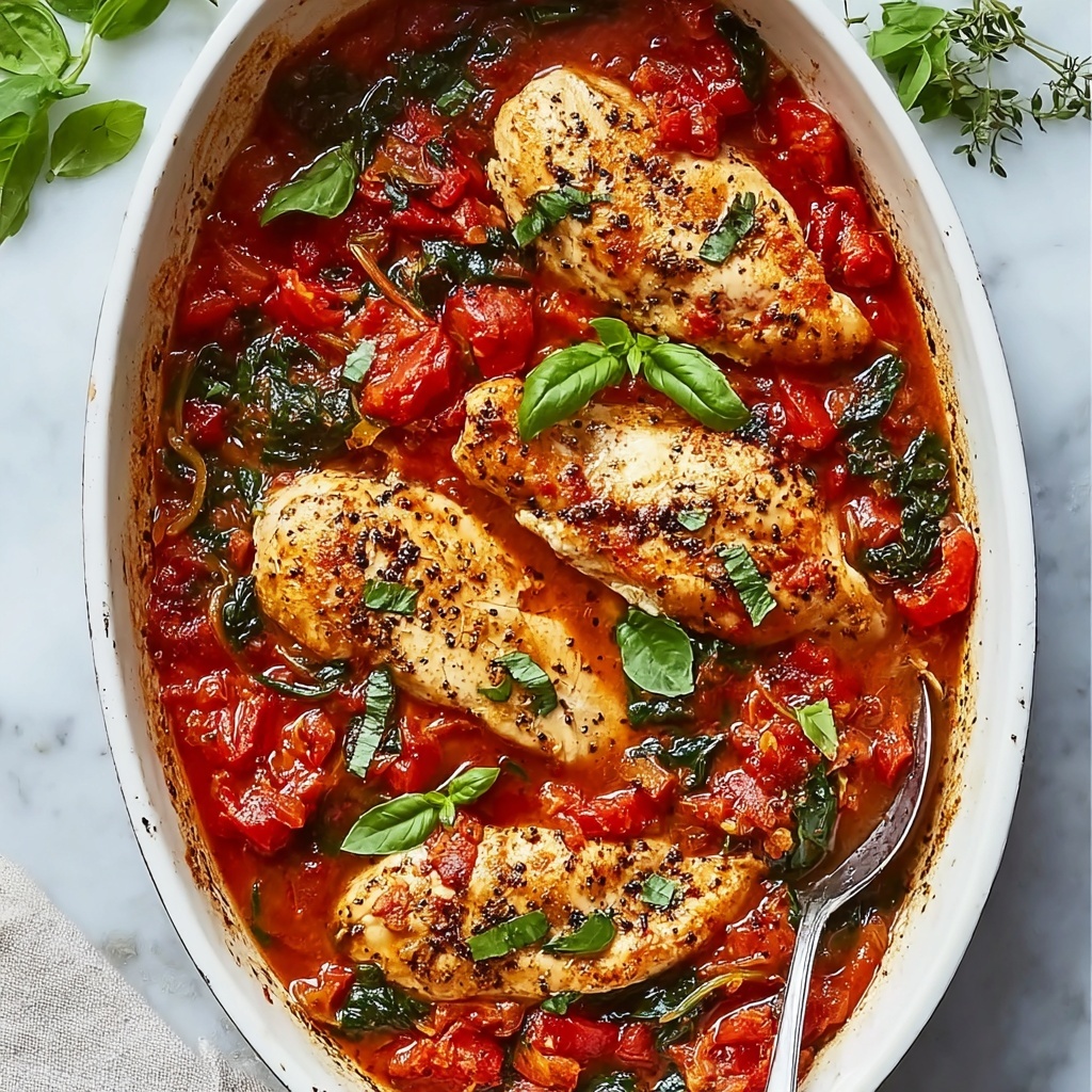 Savory Baked Chicken Arrabbiata Recipe - Recipe Image