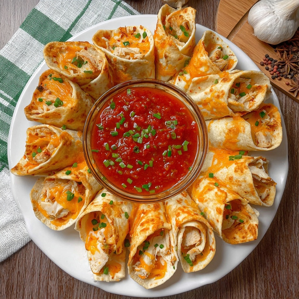 Blooming Chicken Quesadilla Ring Recipe - Recipe Image