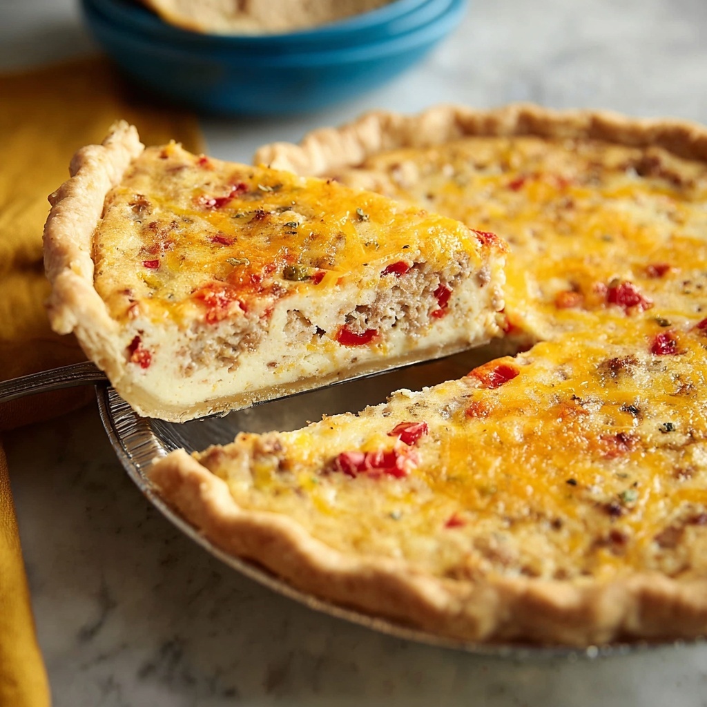 Bacon and Pimento Cheese Quiche Recipe - Recipe Image
