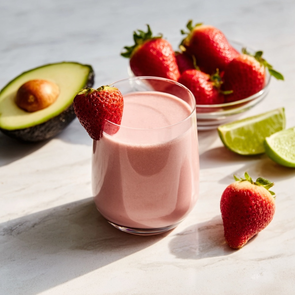 Strawberry Avocado Smoothie Recipe - Recipe Image