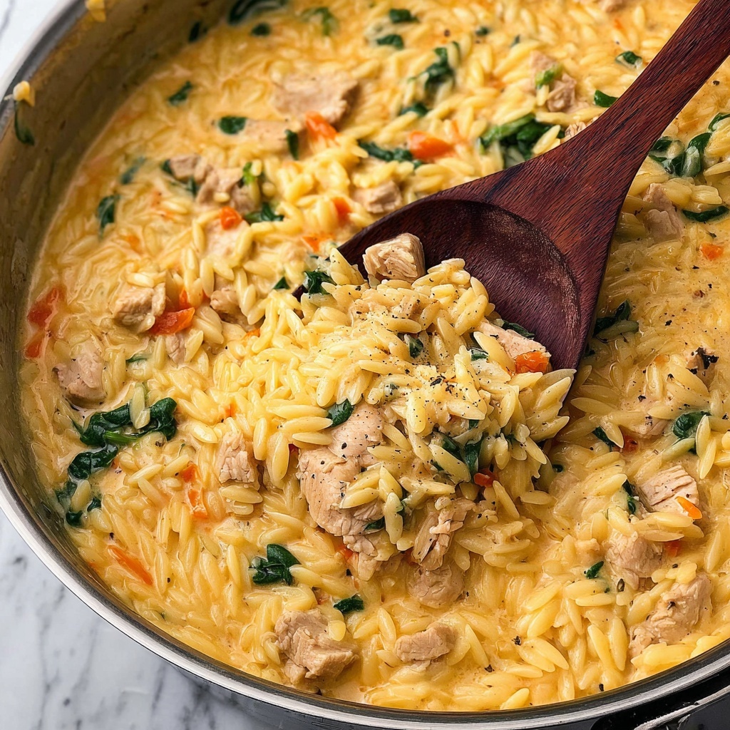 Creamy Chicken Orzo Recipe - Recipe Image