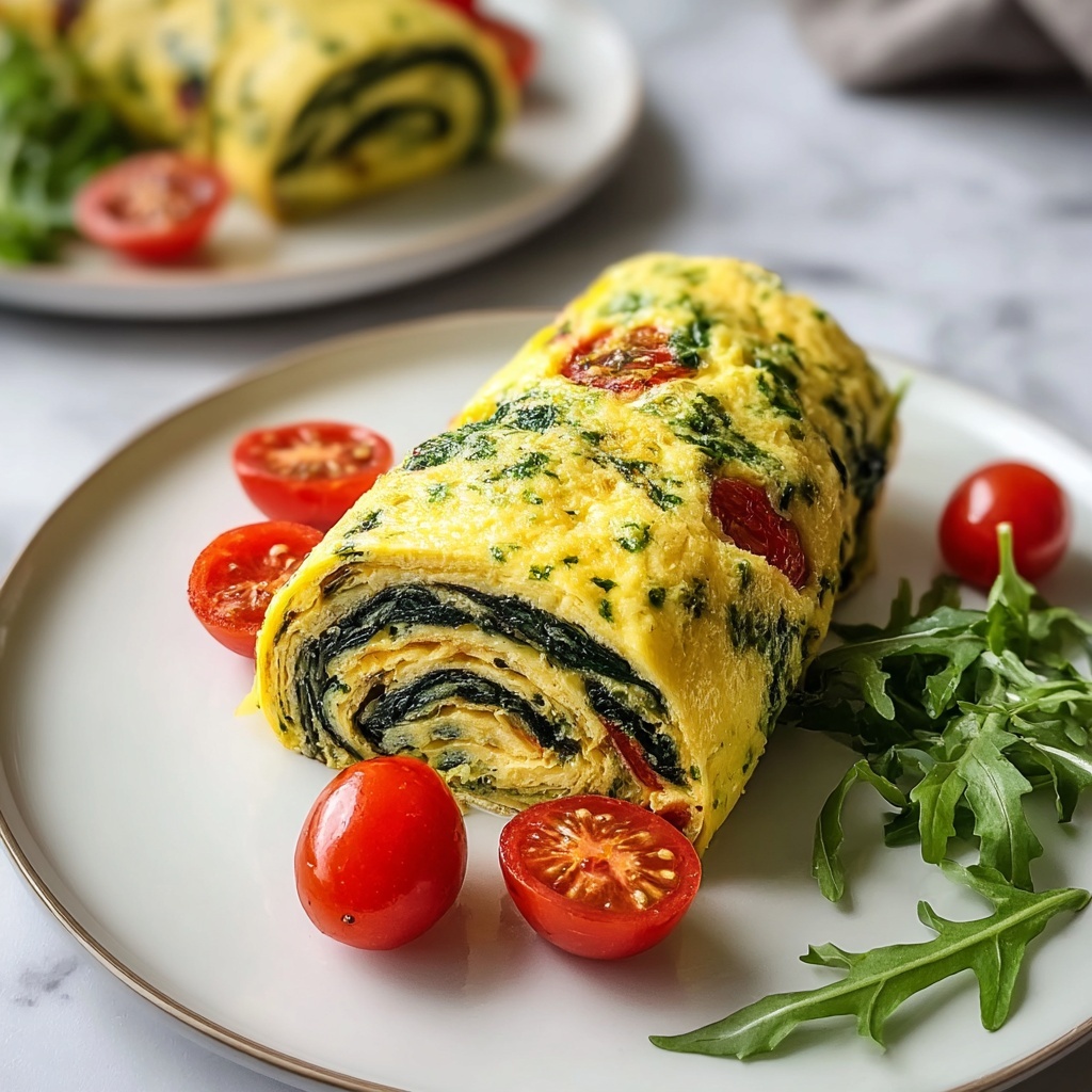 Delicious Rolled Spinach Omelet Recipe for a Healthy Start Recipe - Recipe Image