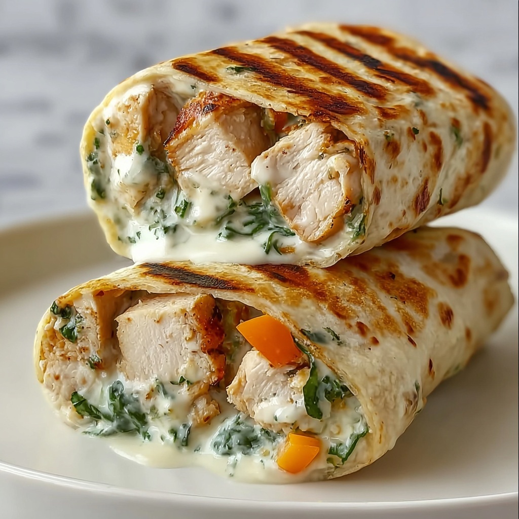 Low Carb Cheesy Garlic Chicken Wraps in 20 Minutes Flat Recipe - Recipe Image