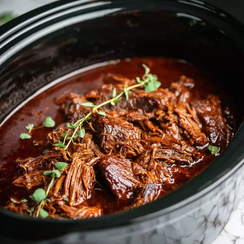 Slow Cooker 4-Ingredient Holiday BBQ Pork Recipe - Recipe Image