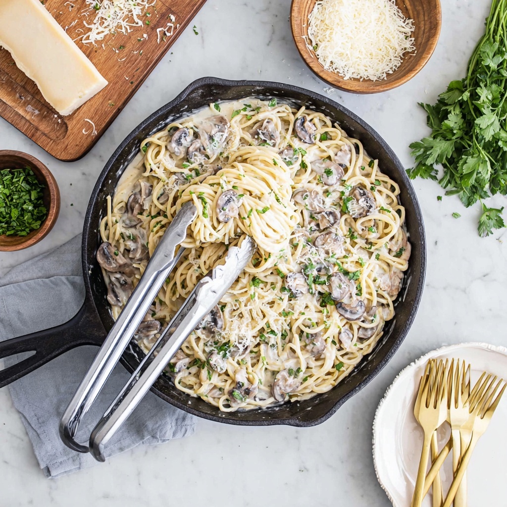 Creamy Mushroom Pasta Recipe - Recipe Image